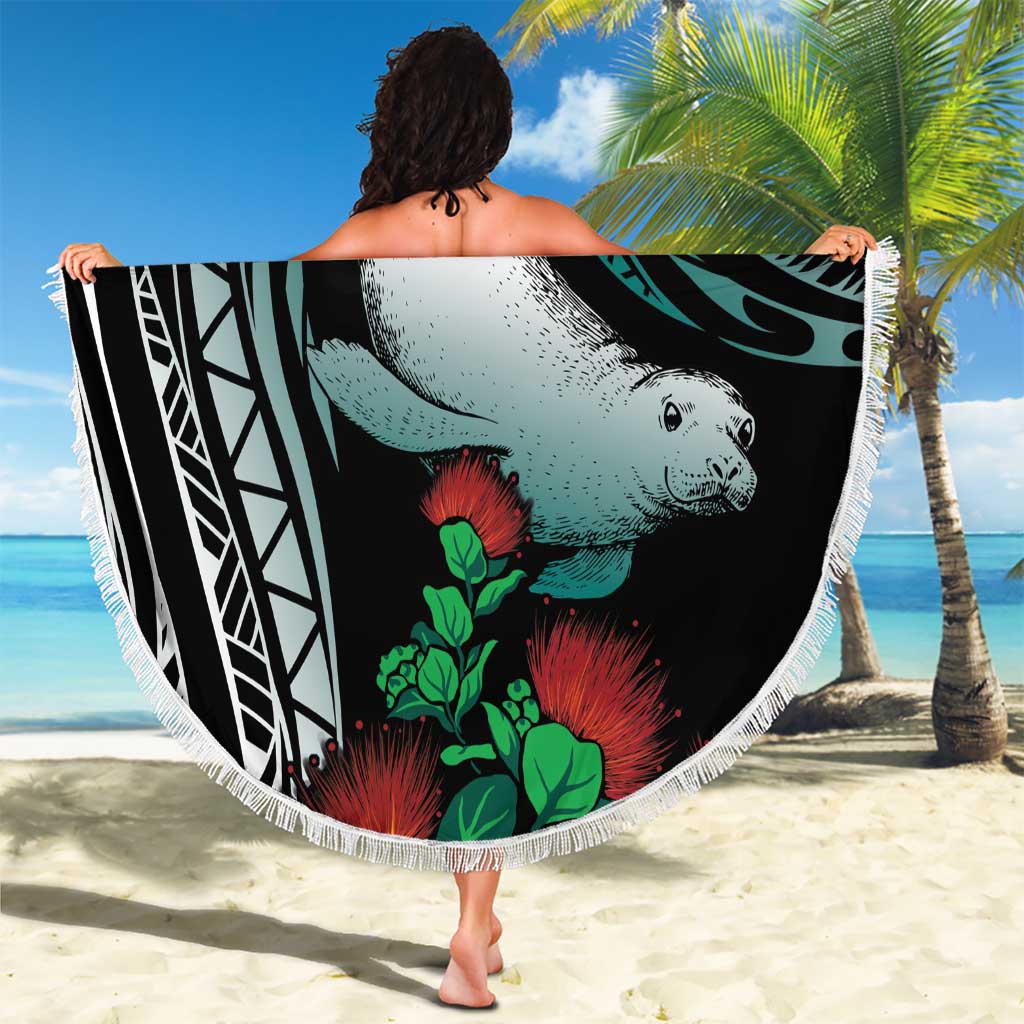 Aloha Hawaii Monk Seal Beach Blanket Mix Ohia Lehua