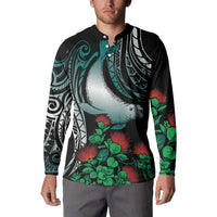 Aloha Hawaii Monk Seal Button Sweatshirt Mix Ohia Lehua