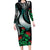 Aloha Hawaii Monk Seal Family Matching Long Sleeve Bodycon Dress and Hawaiian Shirt Mix Ohia Lehua