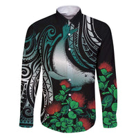 Aloha Hawaii Monk Seal Family Matching Mermaid Dress and Hawaiian Shirt Mix Ohia Lehua