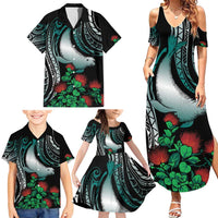 Aloha Hawaii Monk Seal Family Matching Summer Maxi Dress and Hawaiian Shirt Mix Ohia Lehua