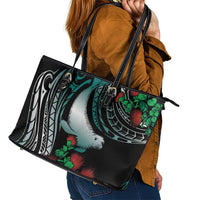 Aloha Hawaii Monk Seal Leather Tote Bag Mix Ohia Lehua