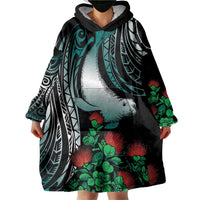 Aloha Hawaii Monk Seal Wearable Blanket Hoodie Mix Ohia Lehua