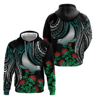 Aloha Hawaii Monk Seal Zip Hoodie Mix Ohia Lehua