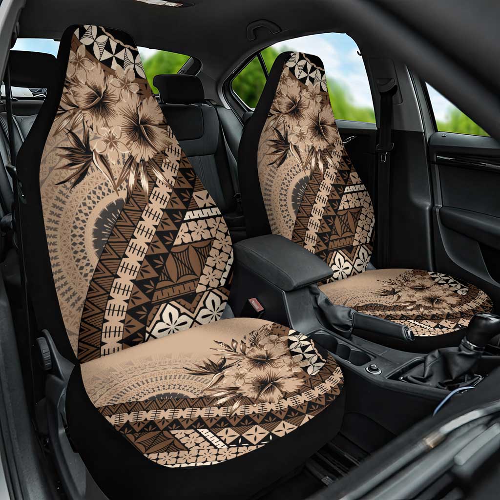 Bula Fiji Car Seat Cover Mocha Brown Kaivity Masi Tapa