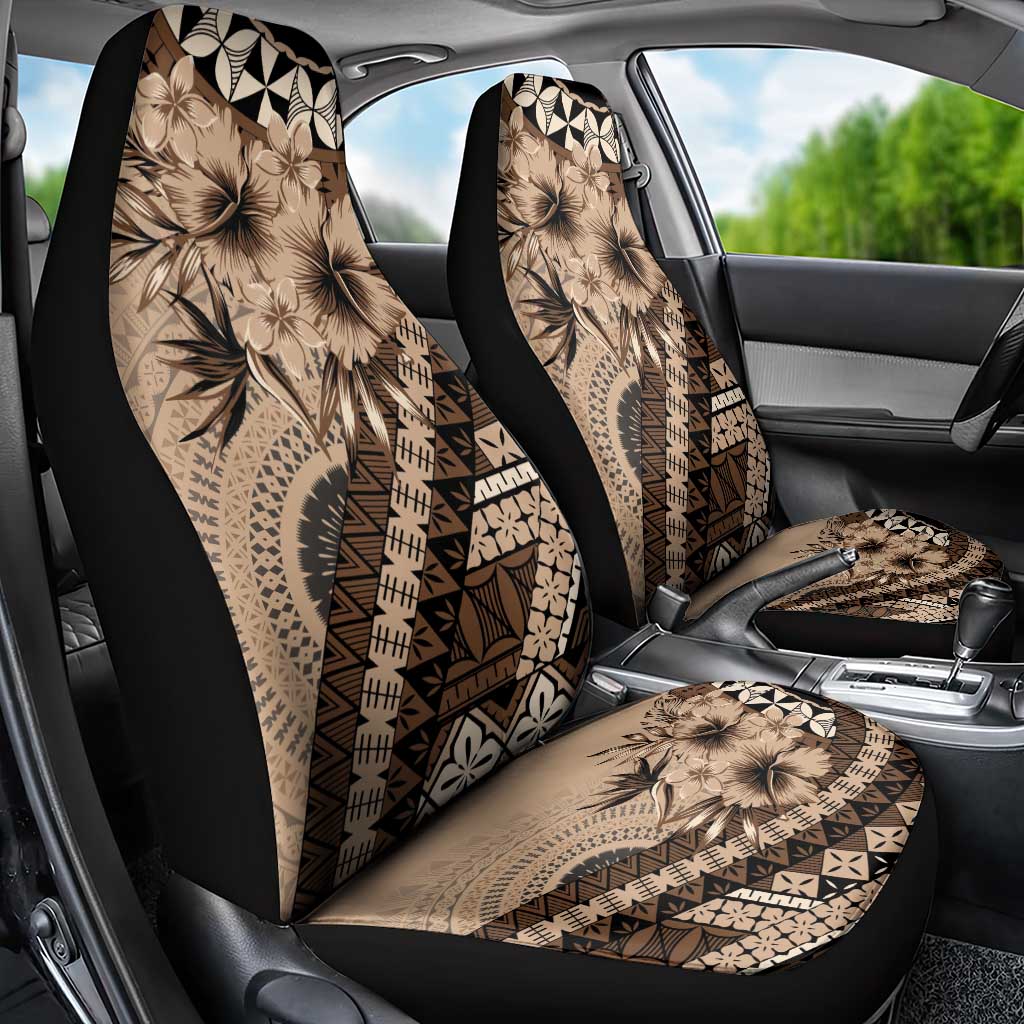 Bula Fiji Car Seat Cover Mocha Brown Kaivity Masi Tapa