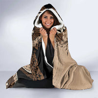 Bula Fiji Hooded Blanket Mocha Brown Kaivity Masi Tapa