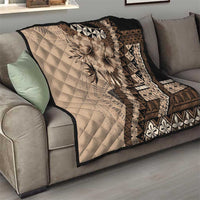 Bula Fiji Quilt Mocha Brown Kaivity Masi Tapa