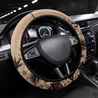 Bula Fiji Steering Wheel Cover Mocha Brown Kaivity Masi Tapa