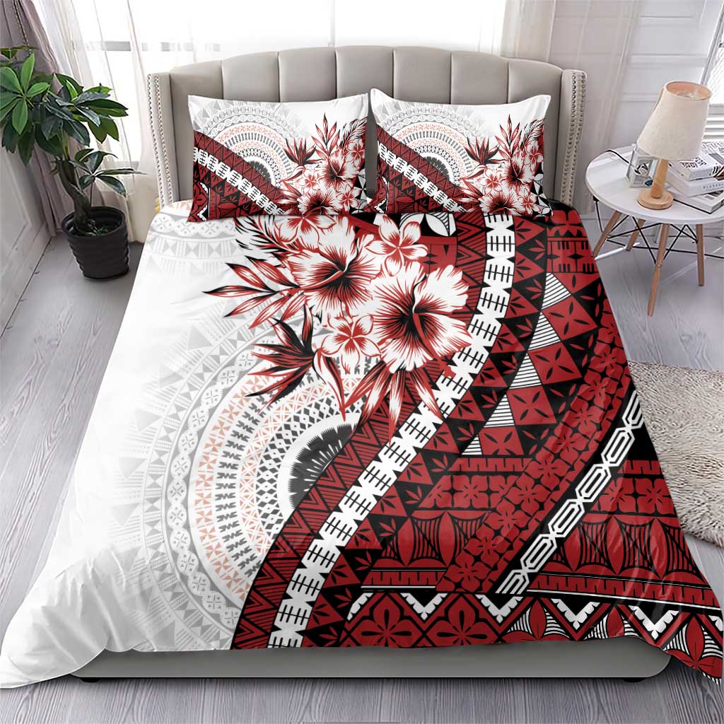 Bula Fiji Bedding Set White Kaivity Masi Tapa