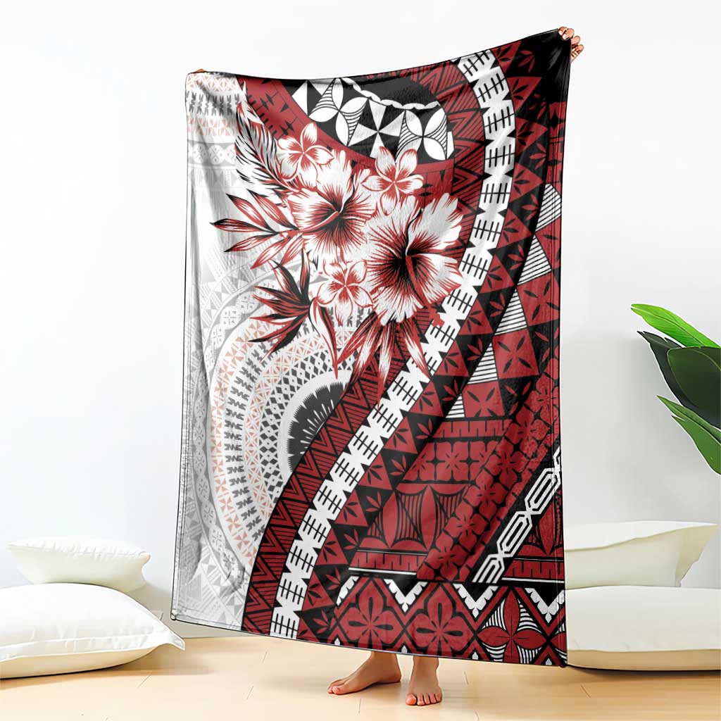 Bula Fiji Blanket White Kaivity Masi Tapa