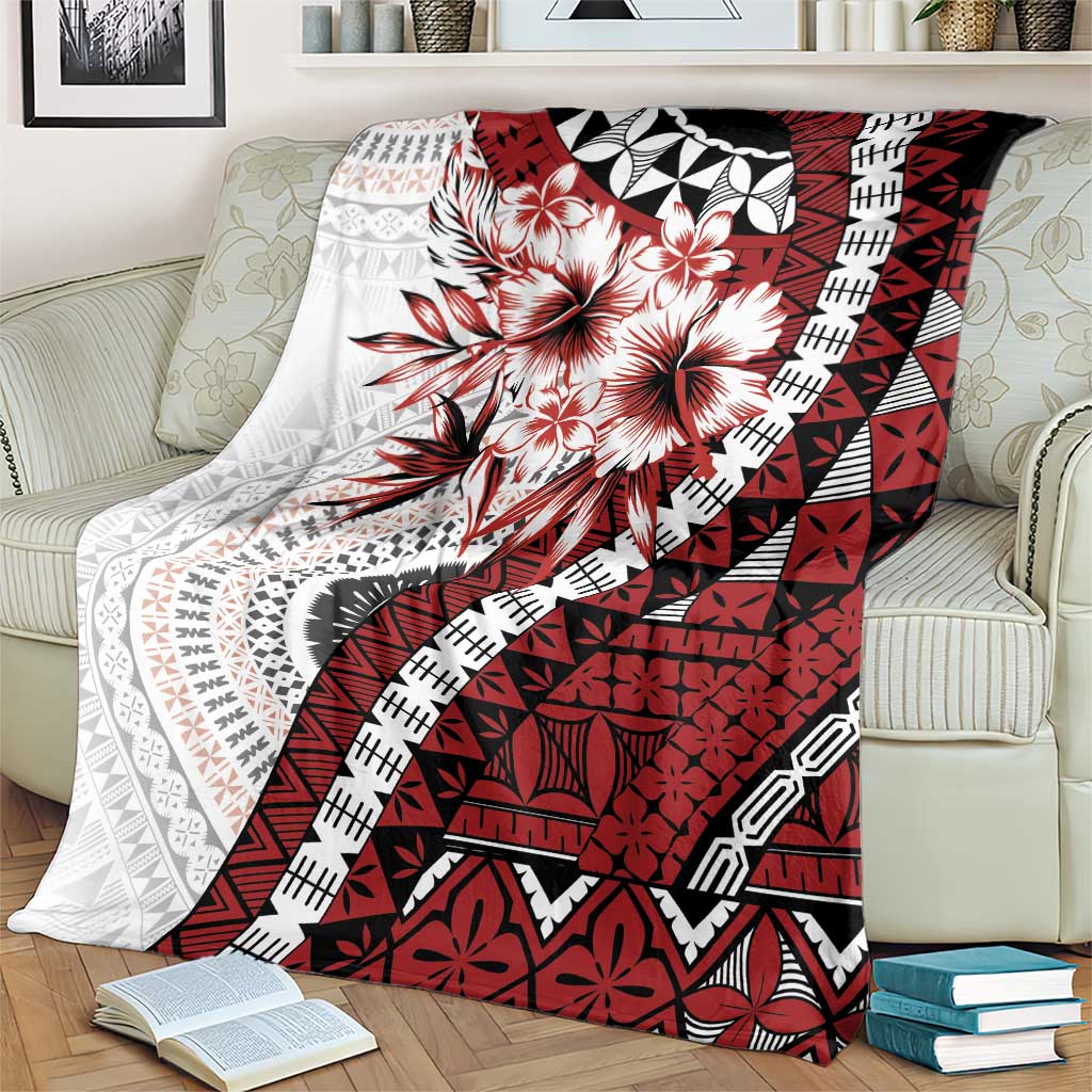 Bula Fiji Blanket White Kaivity Masi Tapa