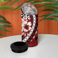 Bula Fiji 4 in 1 Can Cooler Tumbler White Kaivity Masi Tapa