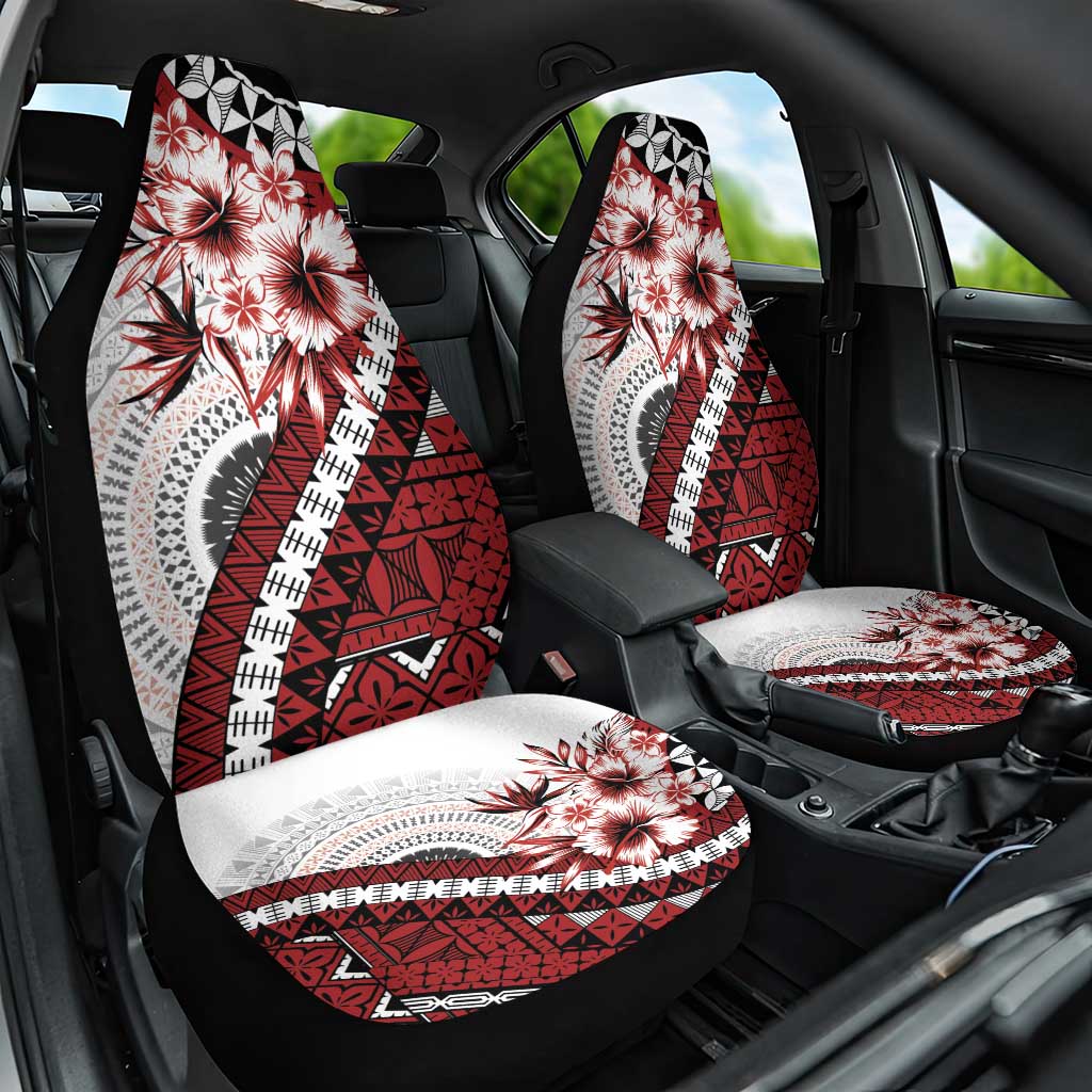 Bula Fiji Car Seat Cover White Kaivity Masi Tapa