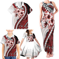 Bula Fiji Family Matching Tank Maxi Dress and Hawaiian Shirt White Kaivity Masi Tapa
