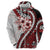 Bula Fiji Hoodie White Kaivity Masi Tapa