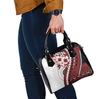 Bula Fiji Shoulder Handbag White Kaivity Masi Tapa