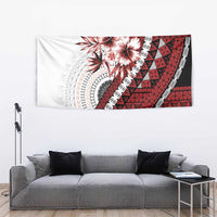 Bula Fiji Tapestry White Kaivity Masi Tapa