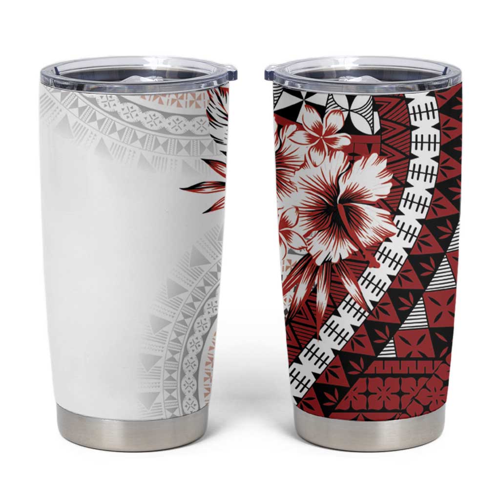 Bula Fiji Tumbler Cup White Kaivity Masi Tapa