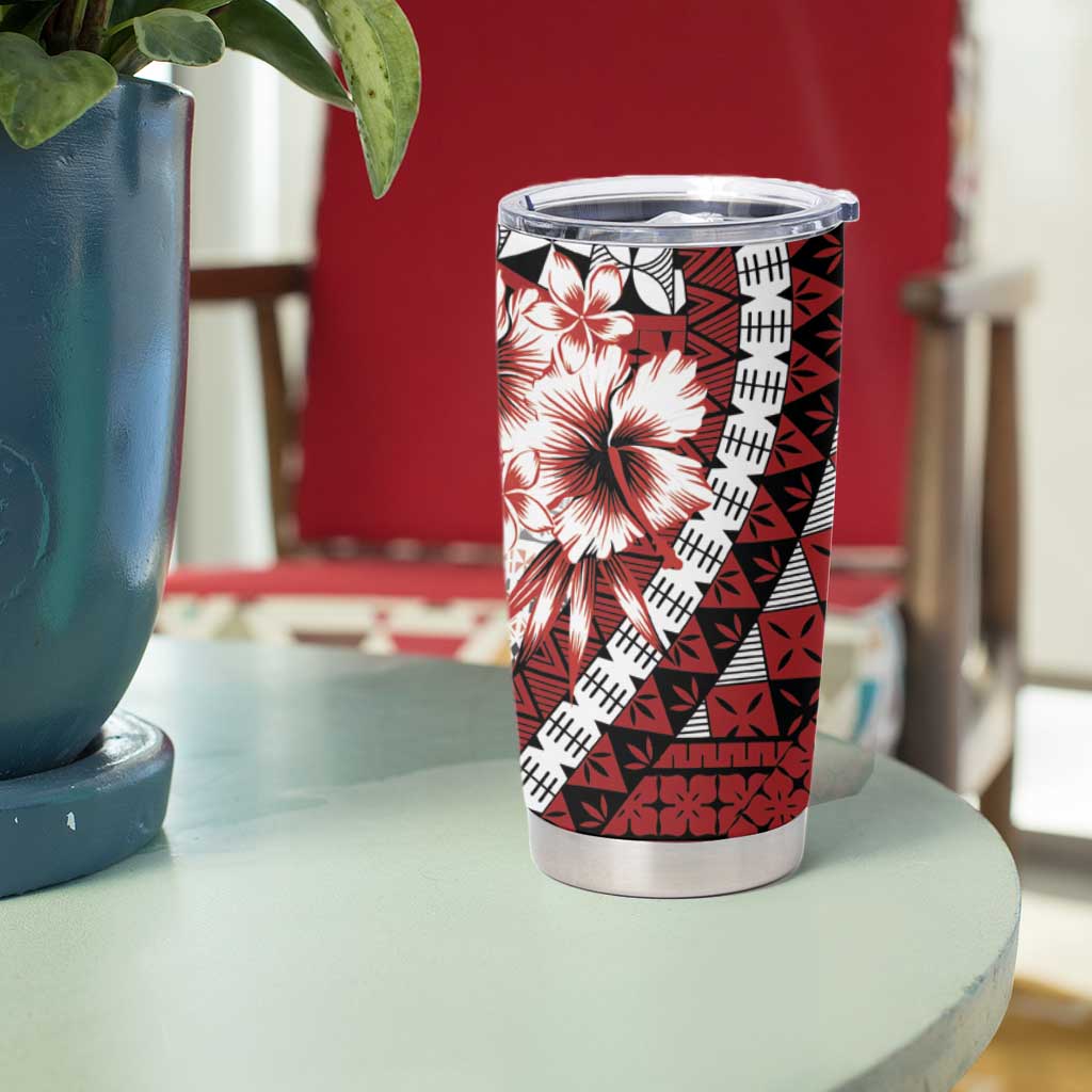 Bula Fiji Tumbler Cup White Kaivity Masi Tapa