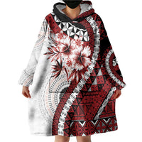 Bula Fiji Wearable Blanket Hoodie White Kaivity Masi Tapa