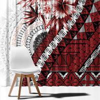 Bula Fiji Window Curtain White Kaivity Masi Tapa