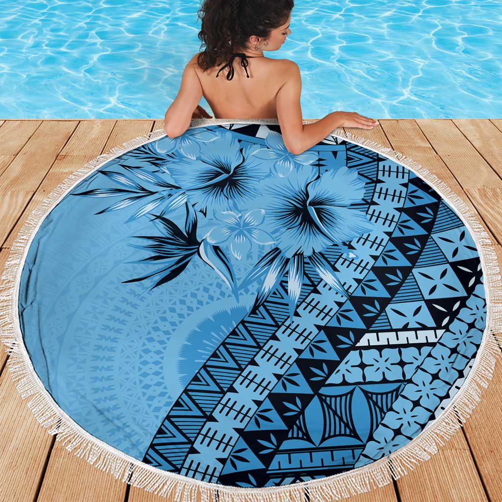 Bula Fiji Beach Blanket Turquoise Kaivity Masi Tapa