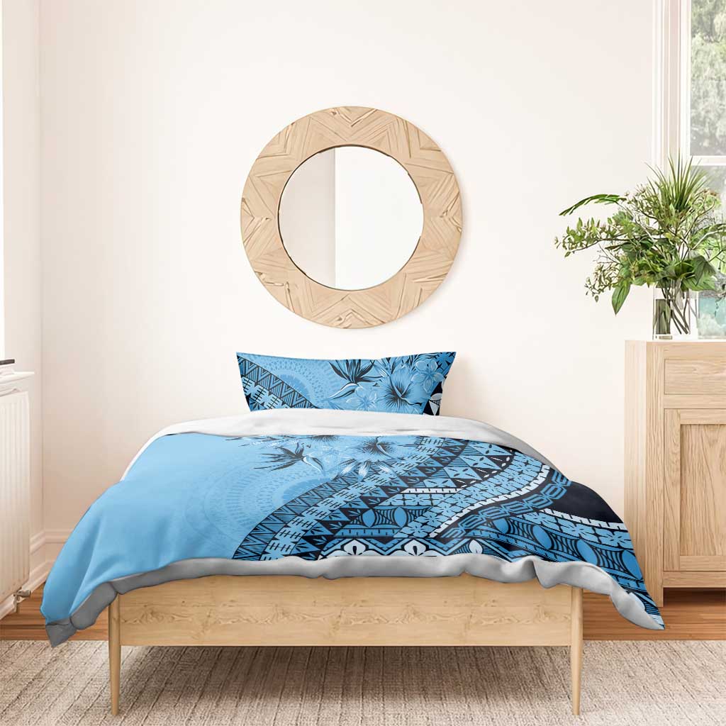 Bula Fiji Bedding Set Turquoise Kaivity Masi Tapa