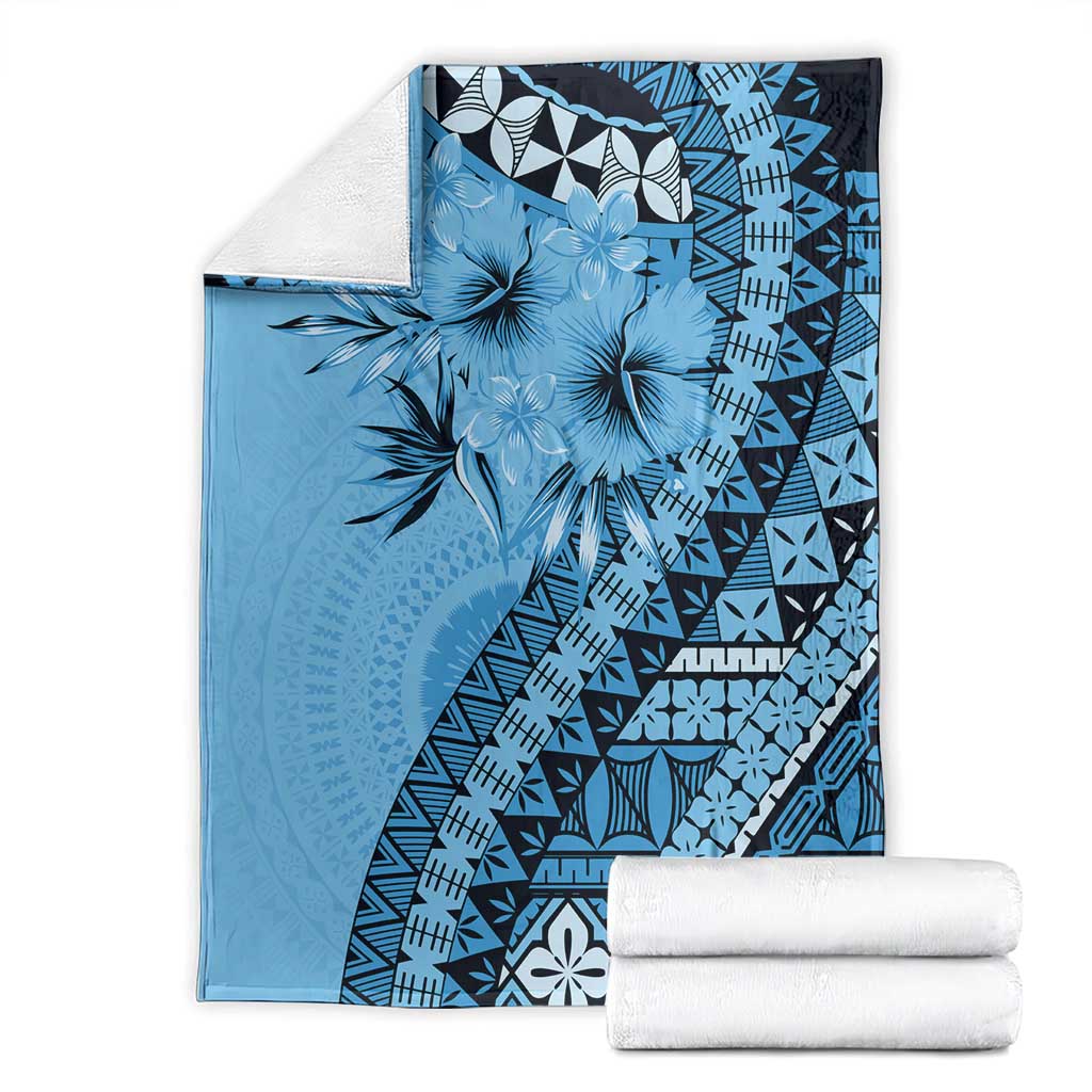 Bula Fiji Blanket Turquoise Kaivity Masi Tapa
