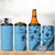 Bula Fiji 4 in 1 Can Cooler Tumbler Turquoise Kaivity Masi Tapa
