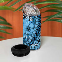 Bula Fiji 4 in 1 Can Cooler Tumbler Turquoise Kaivity Masi Tapa