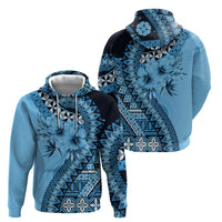 Bula Fiji Hoodie Turquoise Kaivity Masi Tapa