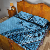 Bula Fiji Quilt Bed Set Turquoise Kaivity Masi Tapa