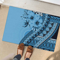 Bula Fiji Rubber Doormat Turquoise Kaivity Masi Tapa