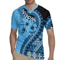 Bula Fiji Rugby Jersey Turquoise Kaivity Masi Tapa