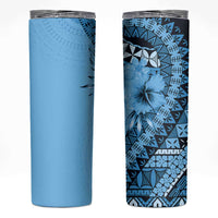 Bula Fiji Skinny Tumbler Turquoise Kaivity Masi Tapa