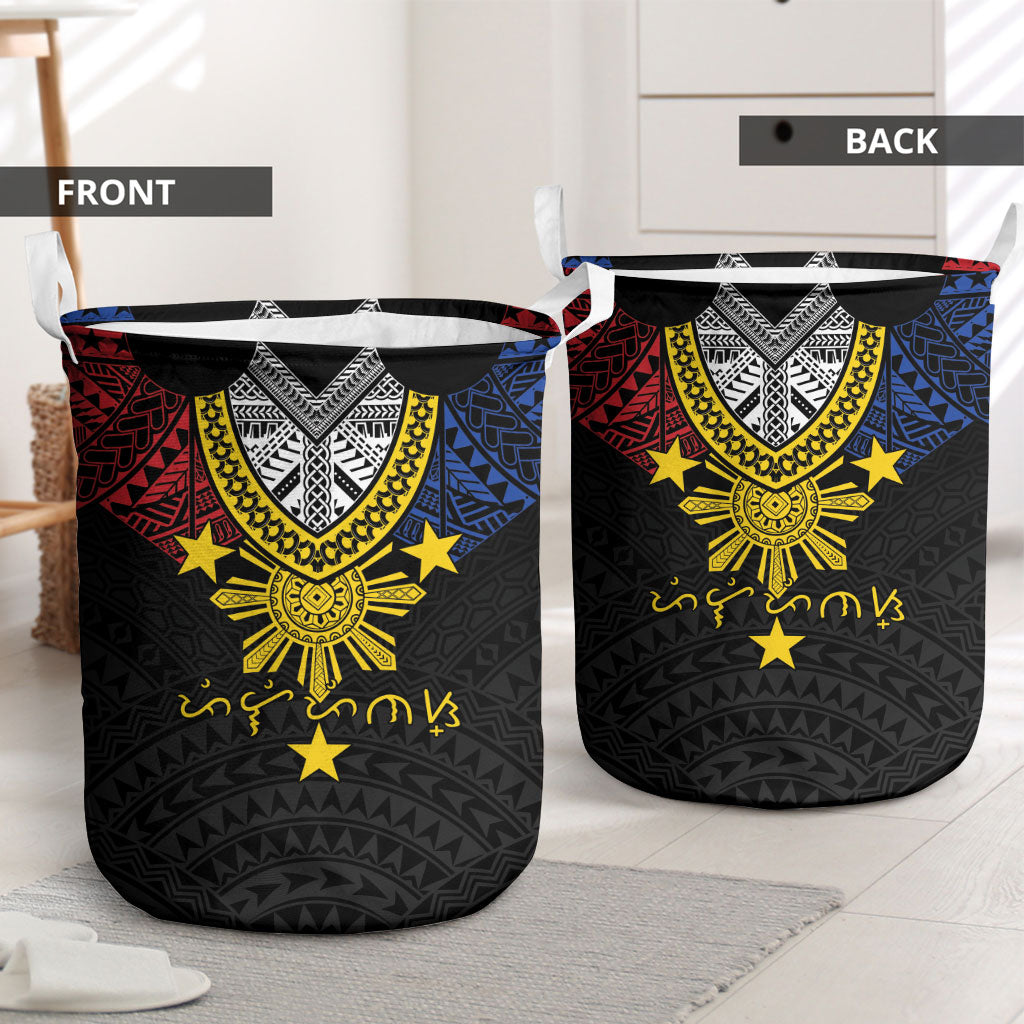 Philippines Heritage Baybayin Mix Polynesian Laundry Basket LT7 - Polynesian Pride