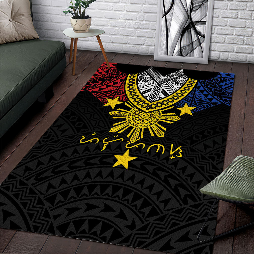 Philippines Heritage Baybayin Mix Polynesian Area Rug