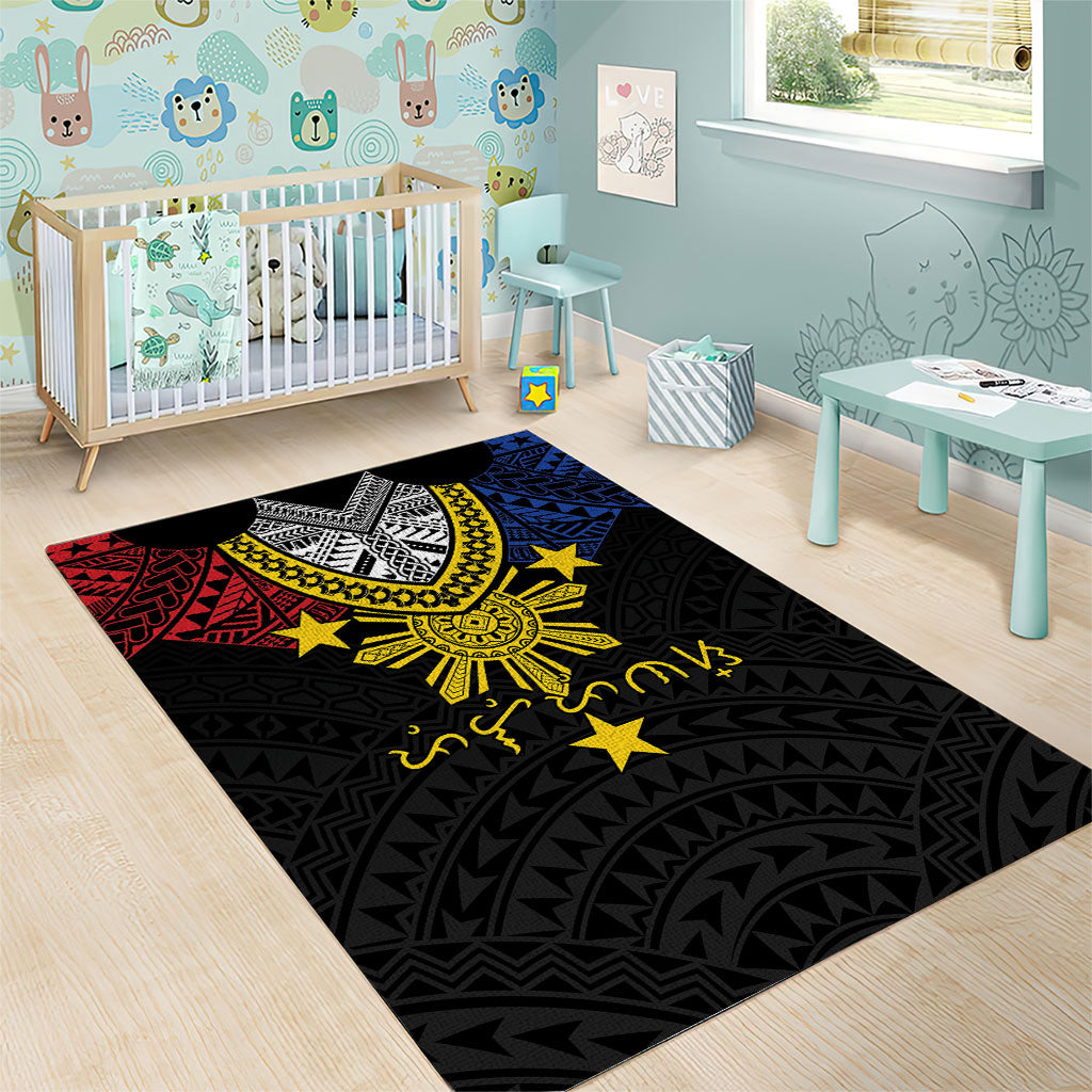 Philippines Heritage Baybayin Mix Polynesian Area Rug