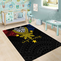 Philippines Heritage Baybayin Mix Polynesian Area Rug
