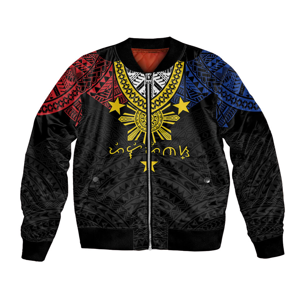 Philippines Heritage Baybayin Mix Polynesian Bomber Jacket