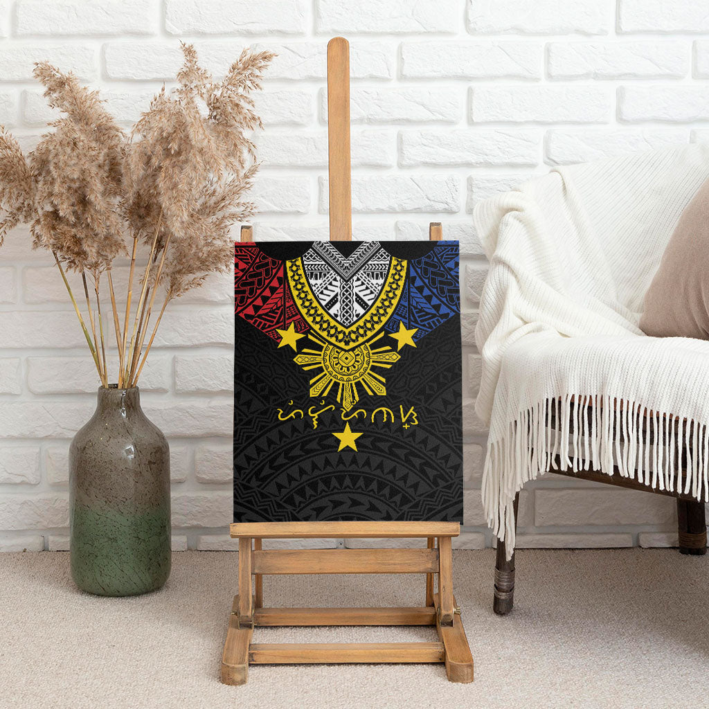 Philippines Heritage Baybayin Mix Polynesian Canvas Wall Art