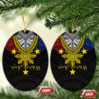 Philippines Heritage Baybayin Mix Polynesian Ceramic Ornament