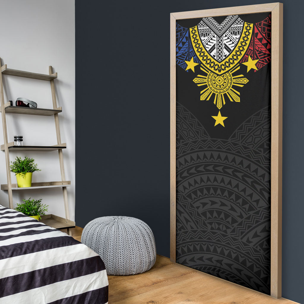 Philippines Heritage Baybayin Mix Polynesian Door Cover