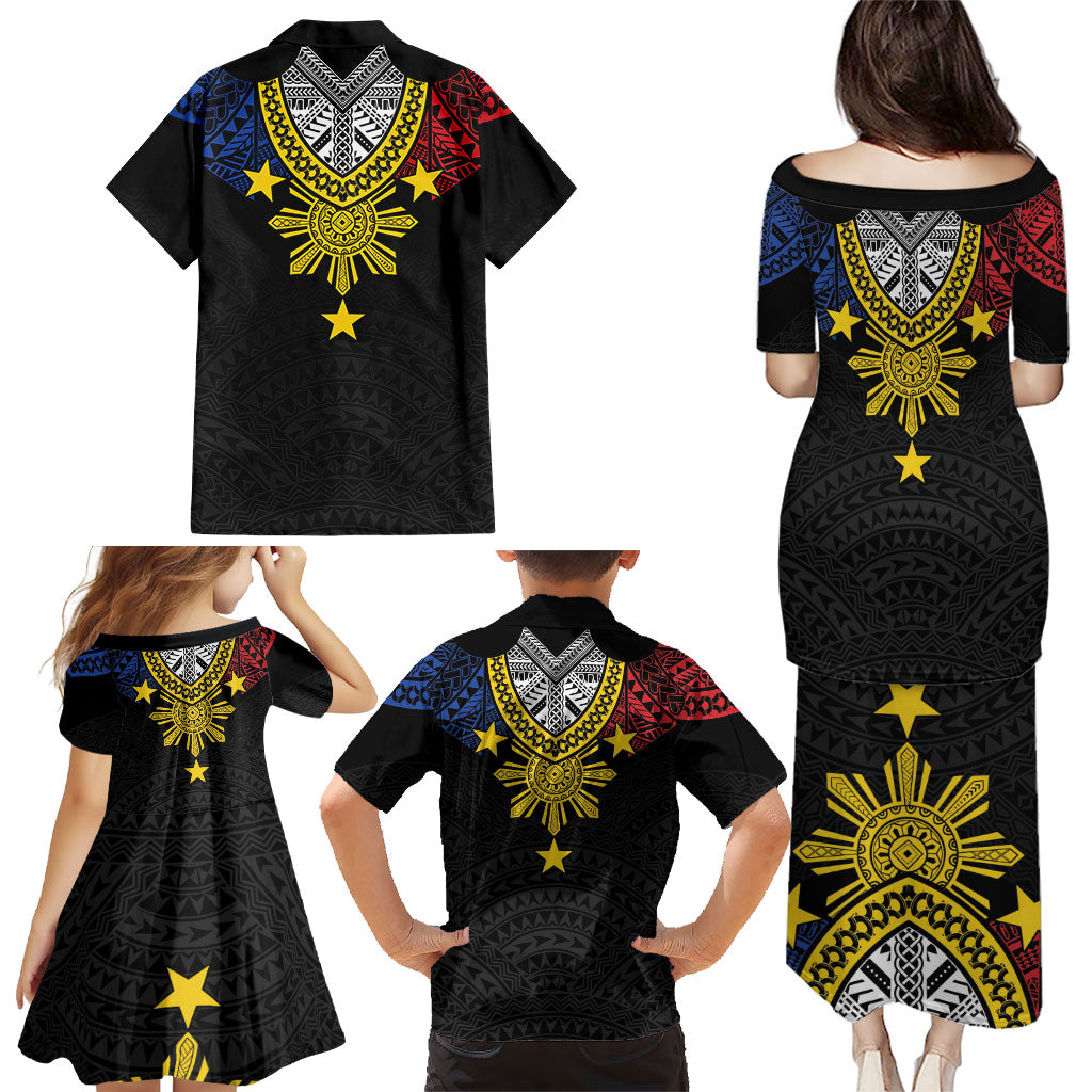 Philippines Heritage Baybayin Mix Polynesian Family Matching Puletasi and Hawaiian Shirt LT7 - Polynesian Pride