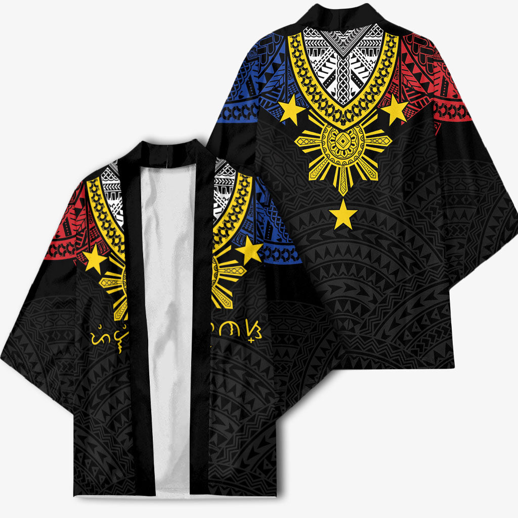 Philippines Heritage Baybayin Mix Polynesian Kimono LT7 - Polynesian Pride