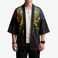Philippines Heritage Baybayin Mix Polynesian Kimono LT7 - Polynesian Pride