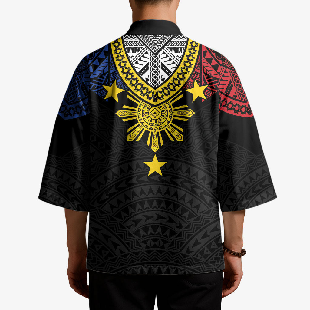 Philippines Heritage Baybayin Mix Polynesian Kimono LT7 - Polynesian Pride