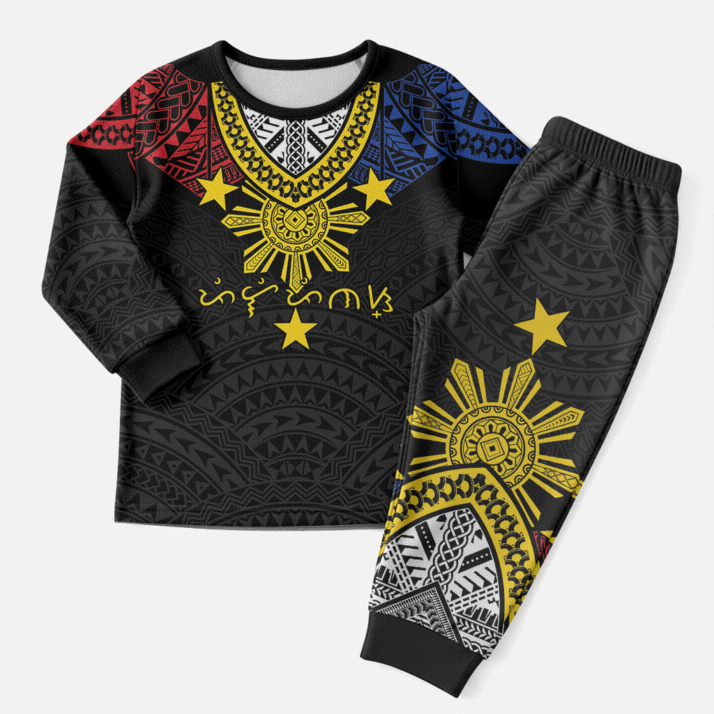 Philippines Heritage Baybayin Mix Polynesian Christmas Pajama Set