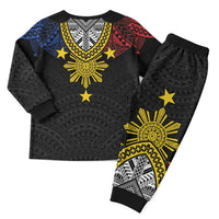 Philippines Heritage Baybayin Mix Polynesian Christmas Pajama Set